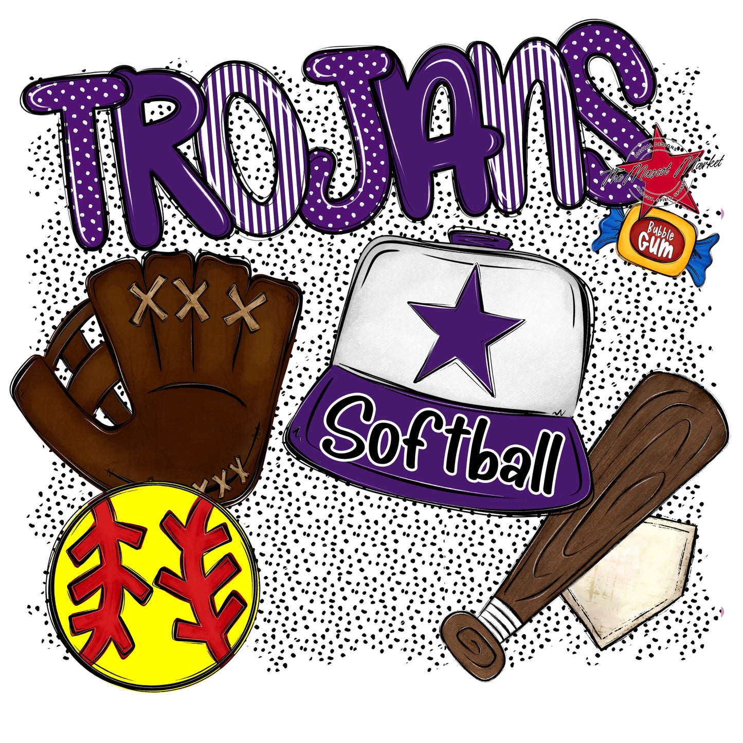 Trojans Softball Spirit-Purple
