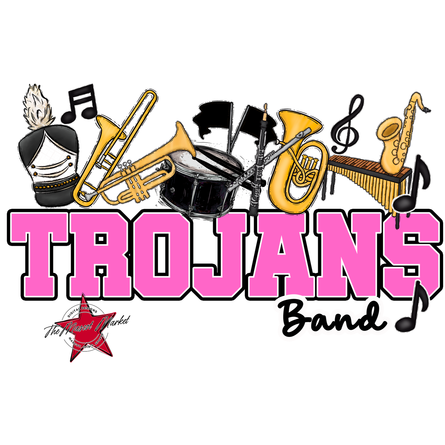 Trojans Varsity Band-Baby Pink