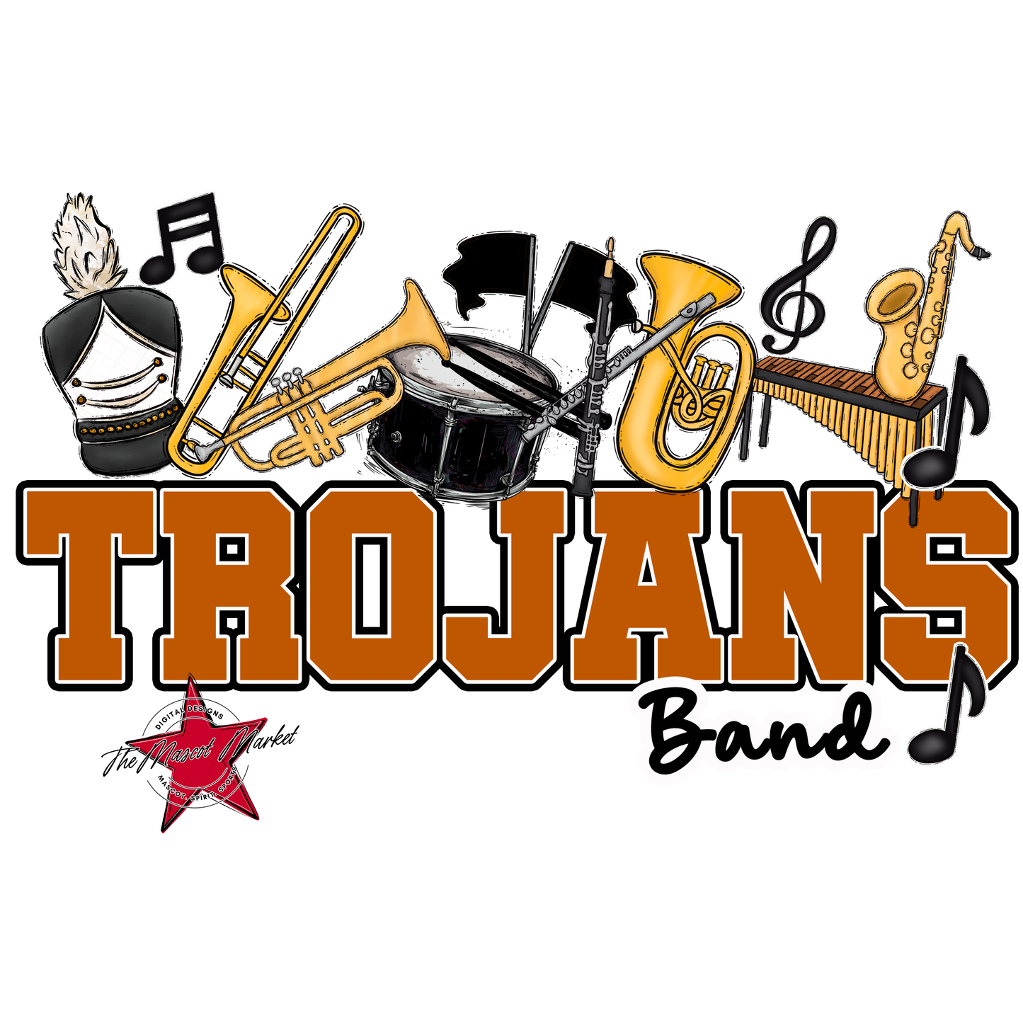 Trojans Varsity Band-Burnt Orange