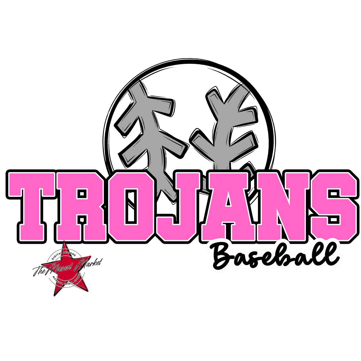 Trojans Varsity Baseball-Baby Pink