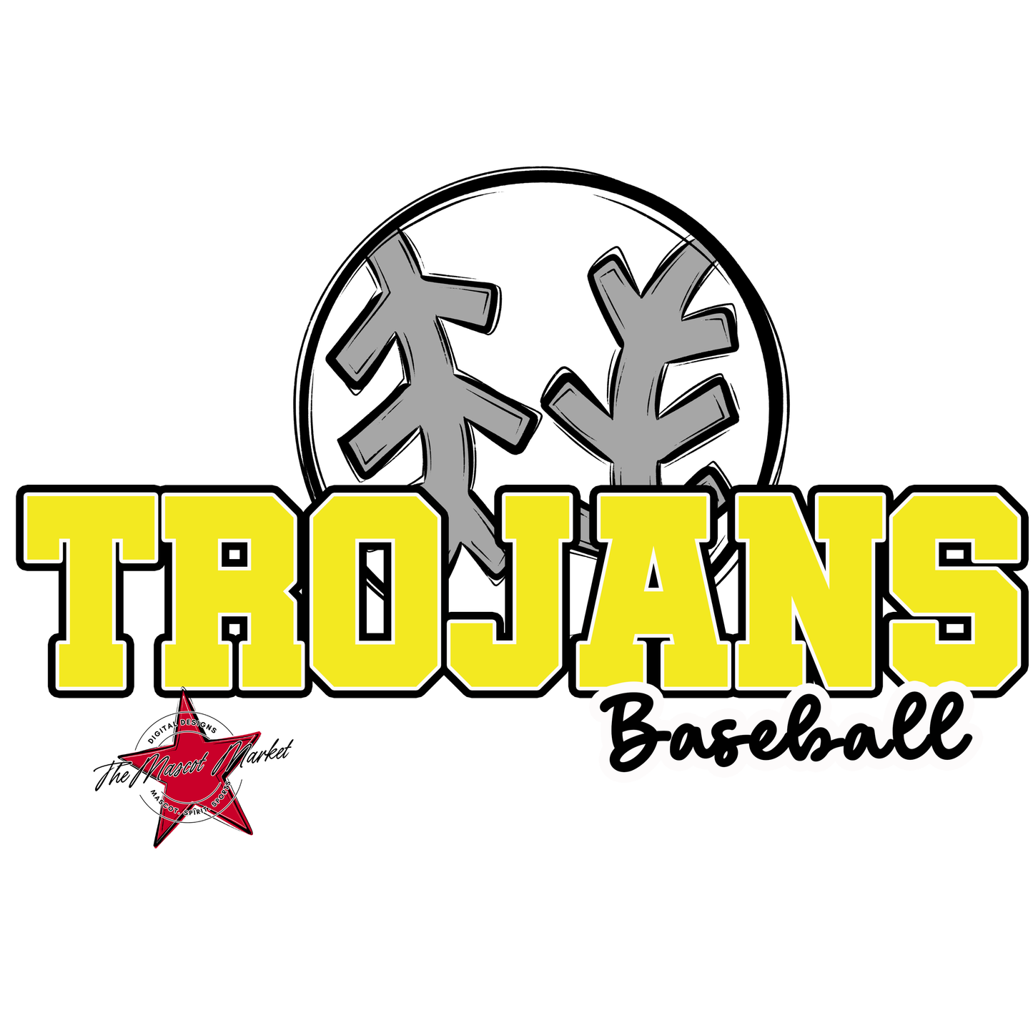 Trojans Varsity Baseball-Bright Yellow
