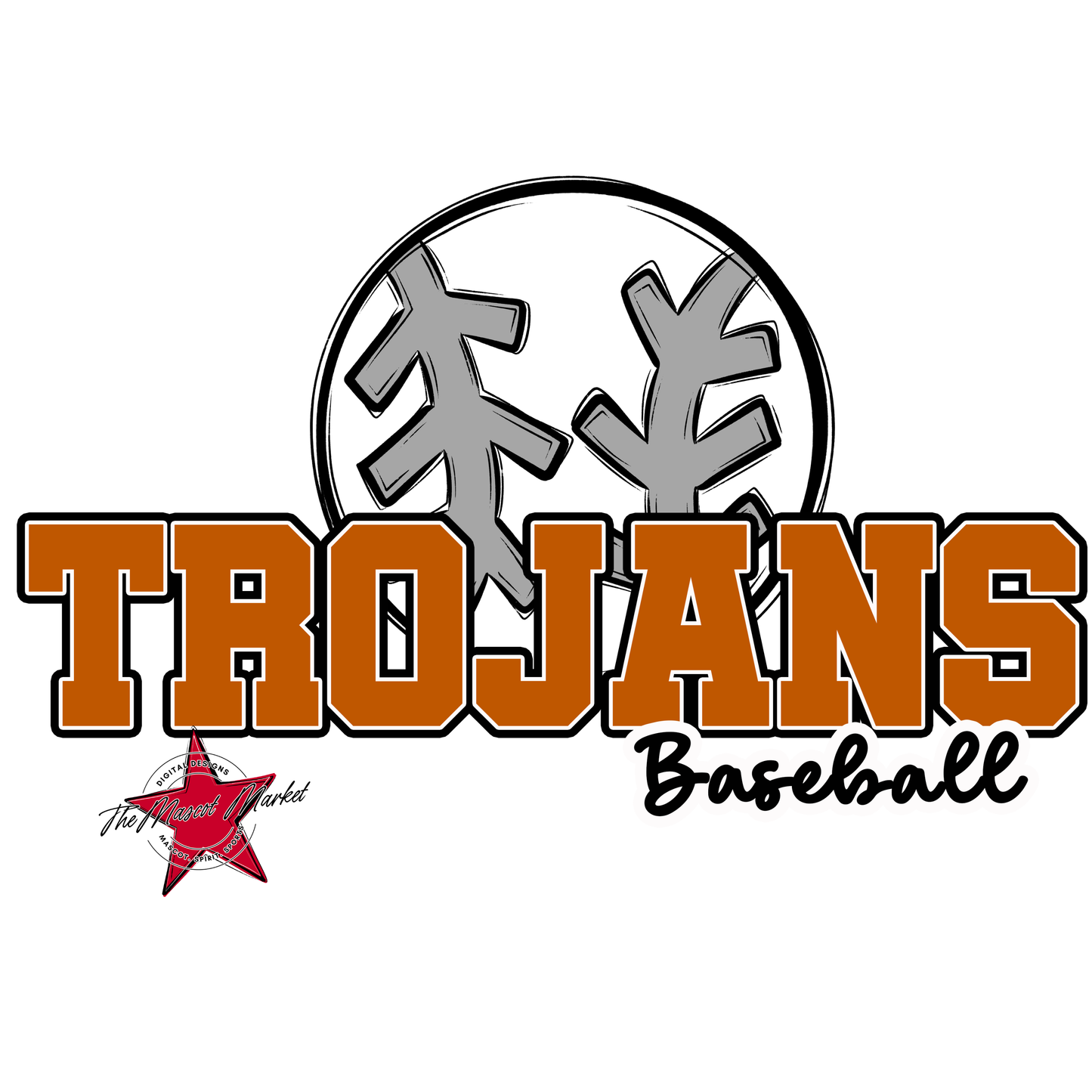 Trojans Varsity Baseball-Burnt Orange