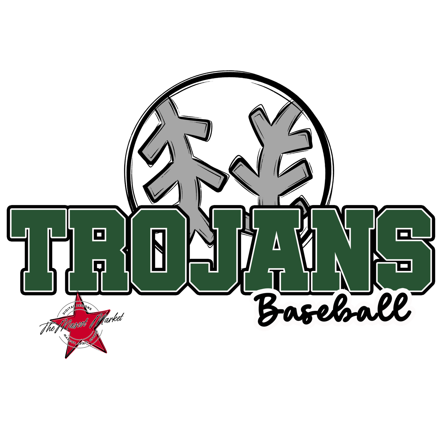Trojans Varsity Baseball-Green