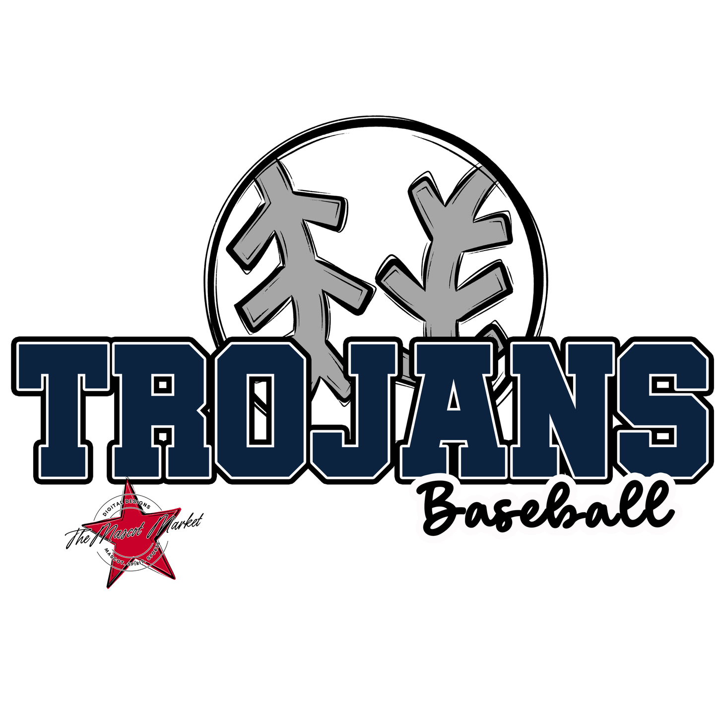 Trojans Varsity Baseball-Navy