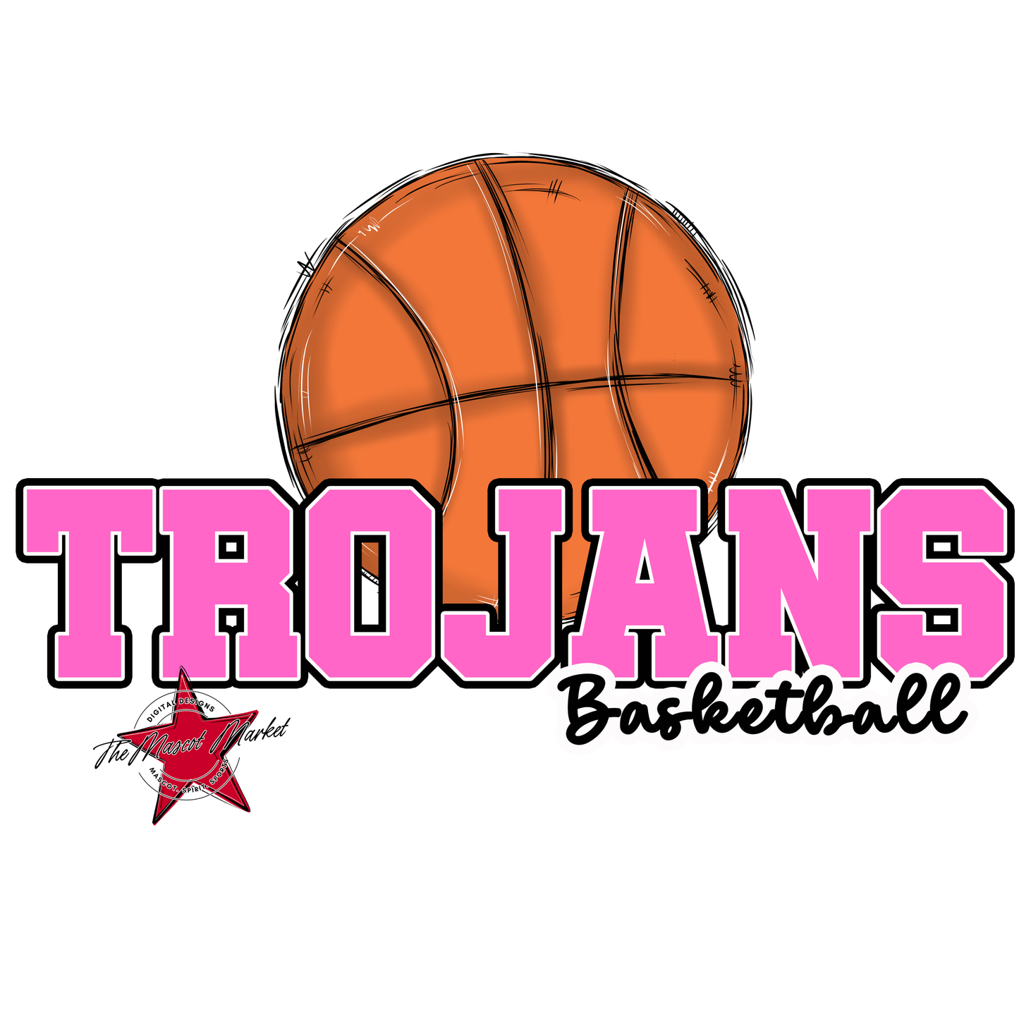 Trojans Varsity Basketball-Baby Pink