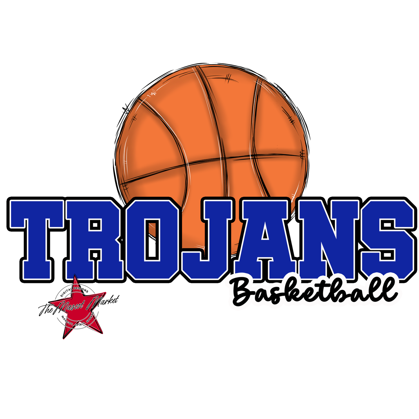 Trojans Varsity Basketball-Royal Blue