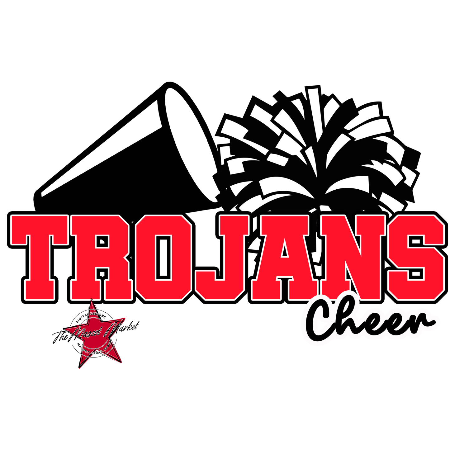 Trojans Varsity Cheer-Bright Red