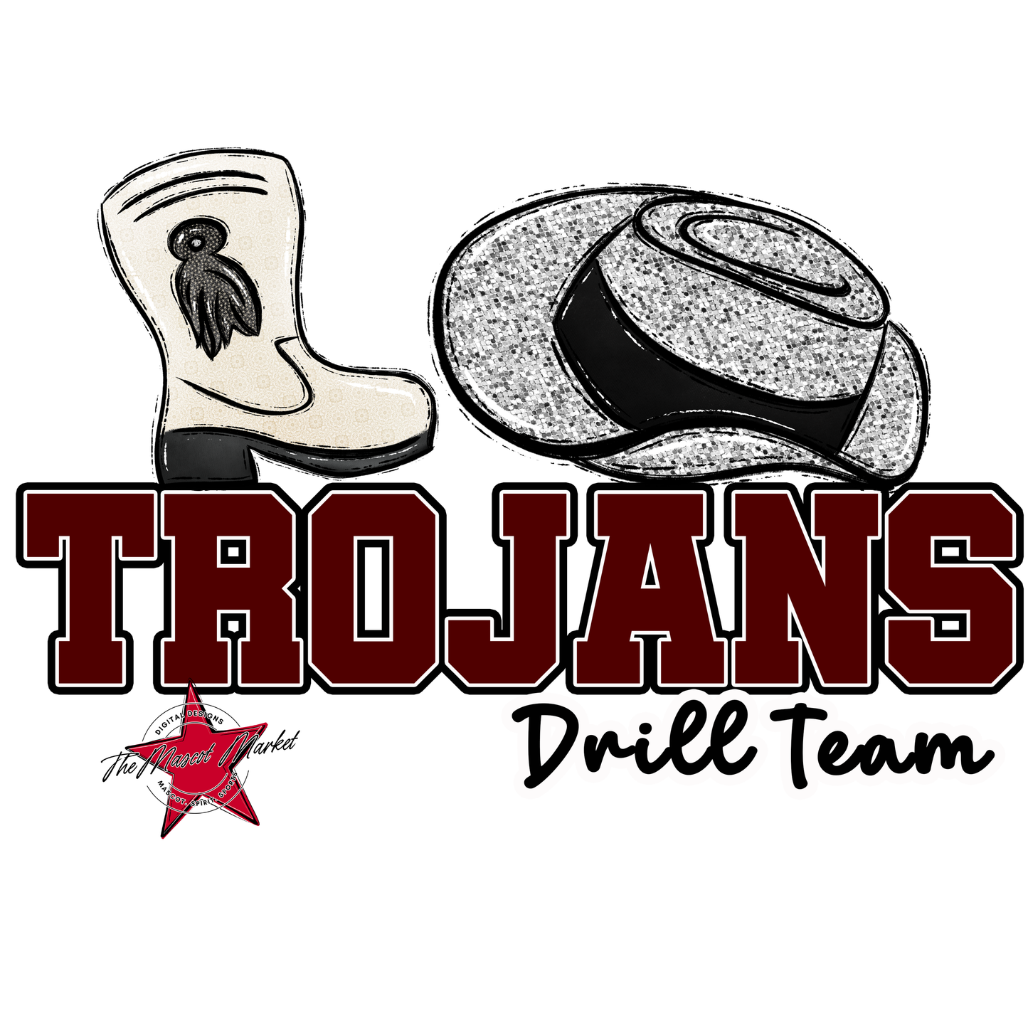 Trojans Varsity Drillteam-Maroon