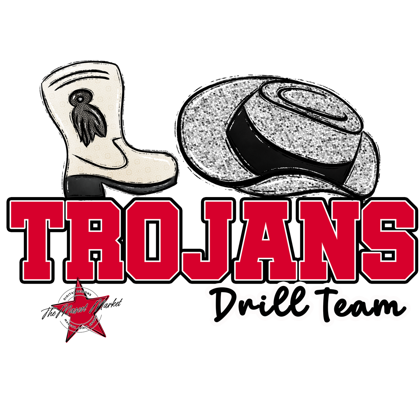Trojans Varsity Drillteam-Red