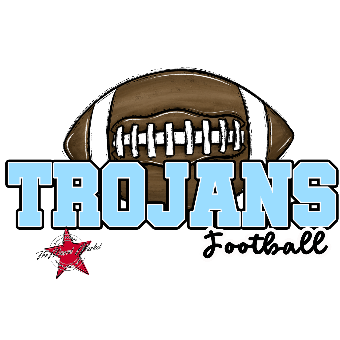 Trojans Varsity Football-Columbia Blue