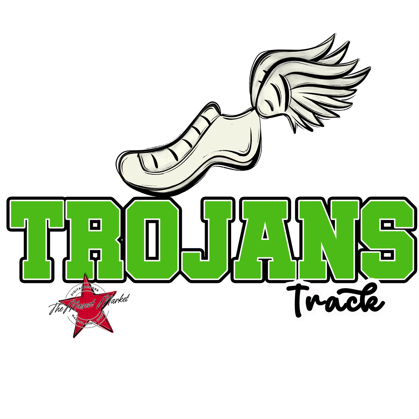 Trojans Varsity Track-Bright Green