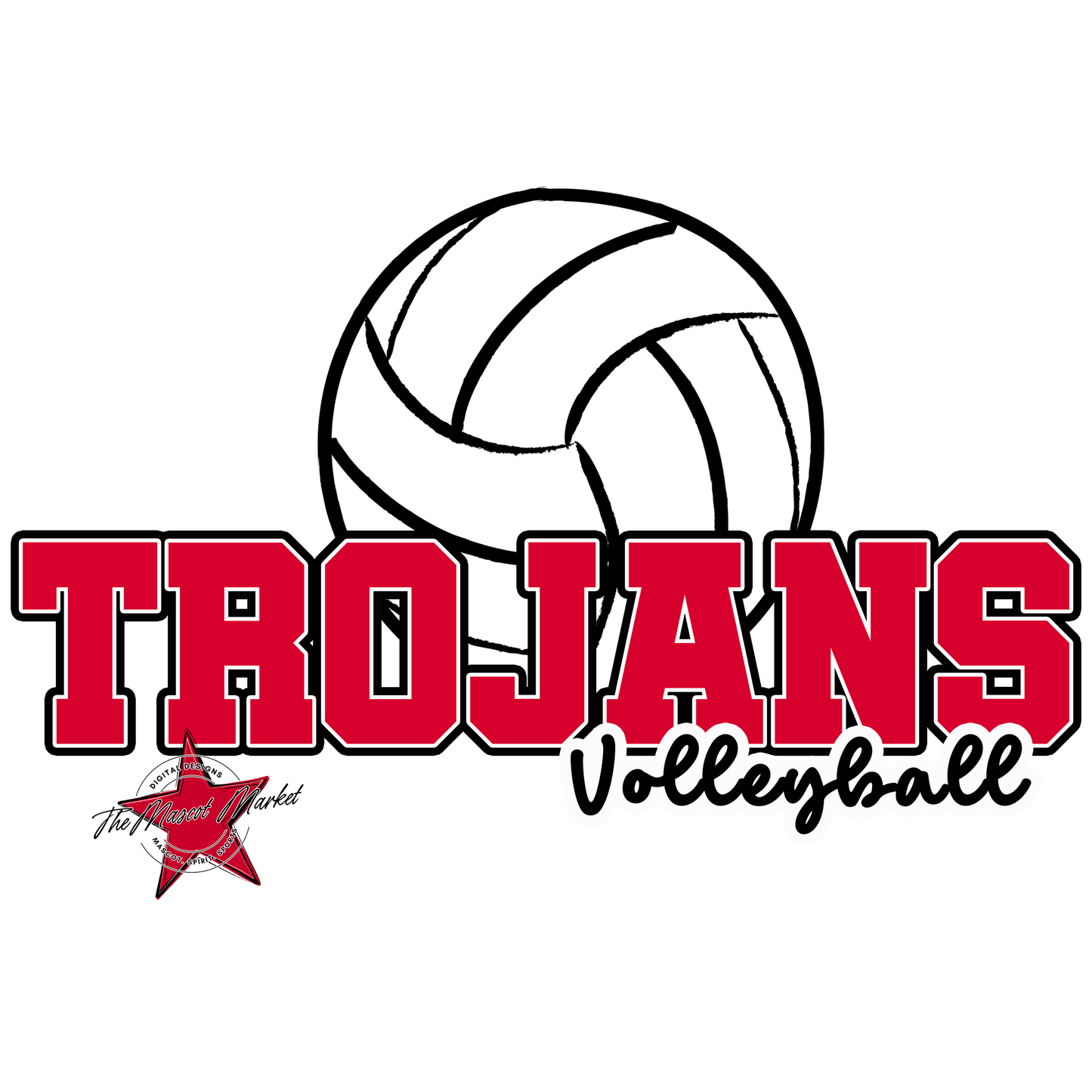 Trojans Varsity Volleyball-Red