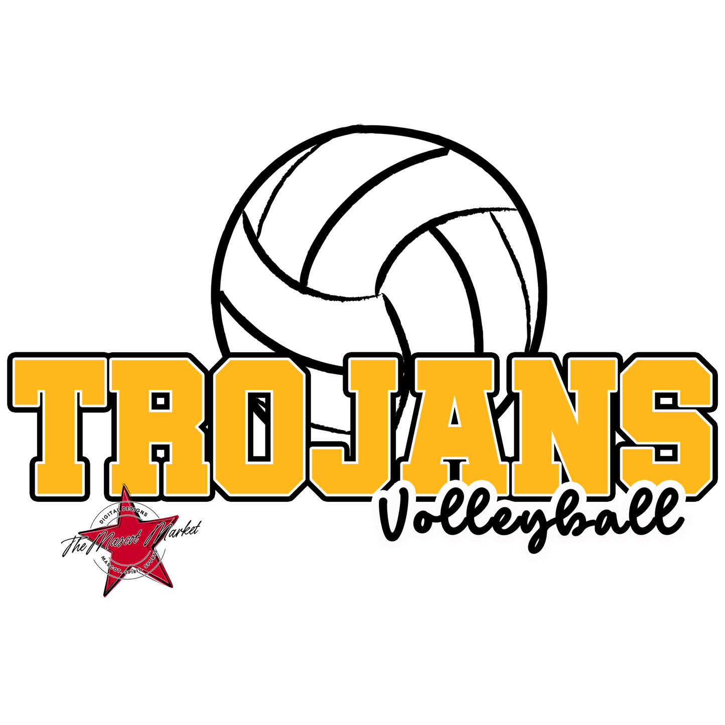 Trojans Varsity Volleyball-Yellow