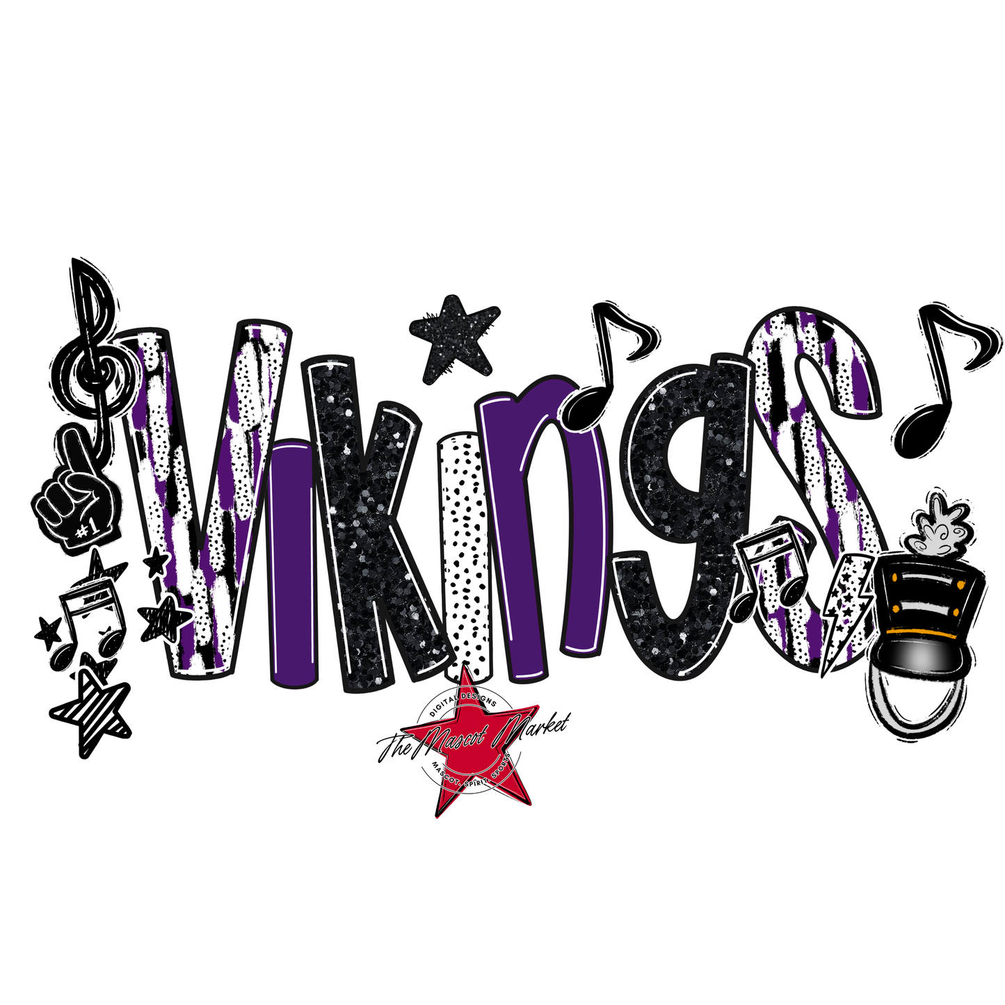 Vikings Band Scrape-Purple