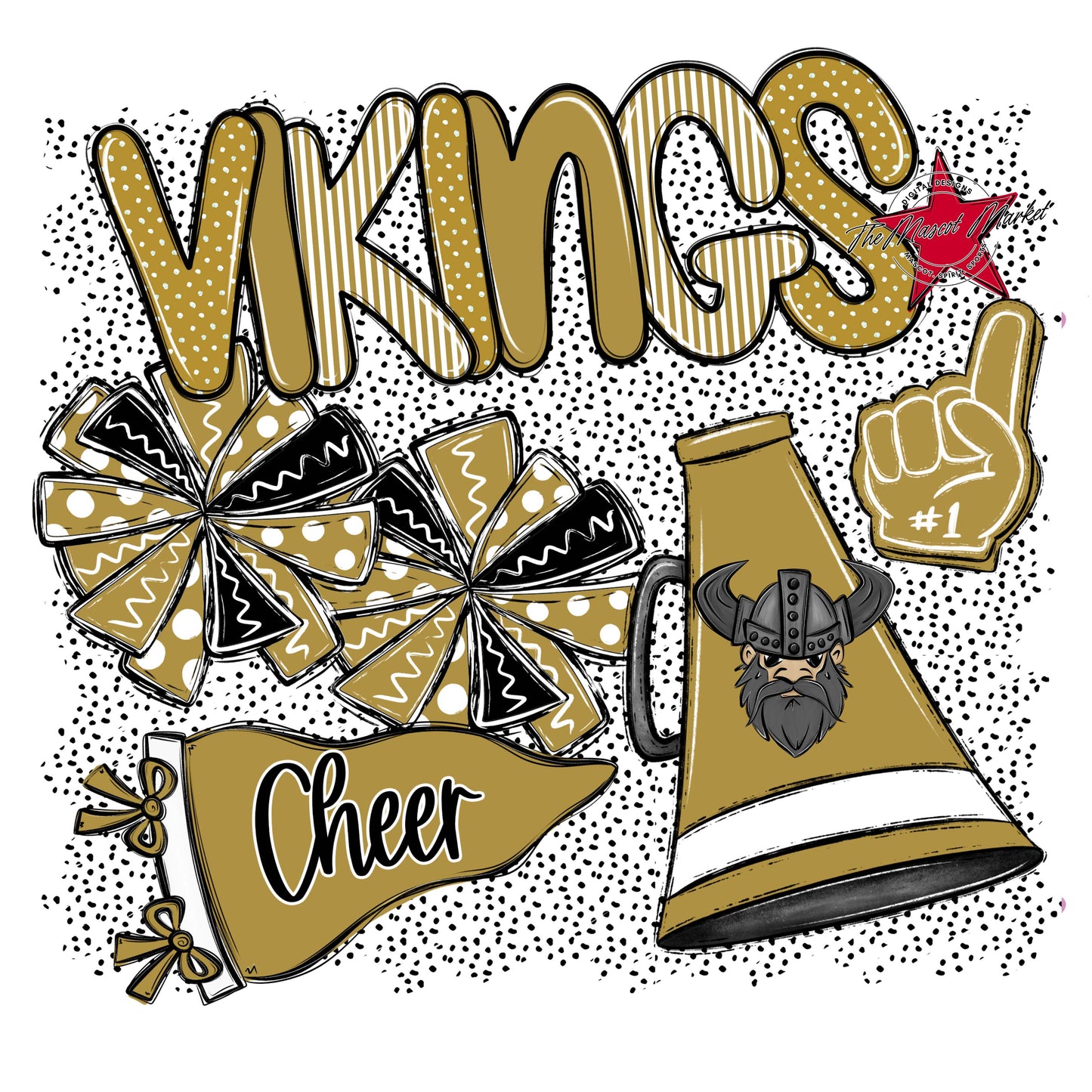 Vikings Cheer Spirit-Gold
