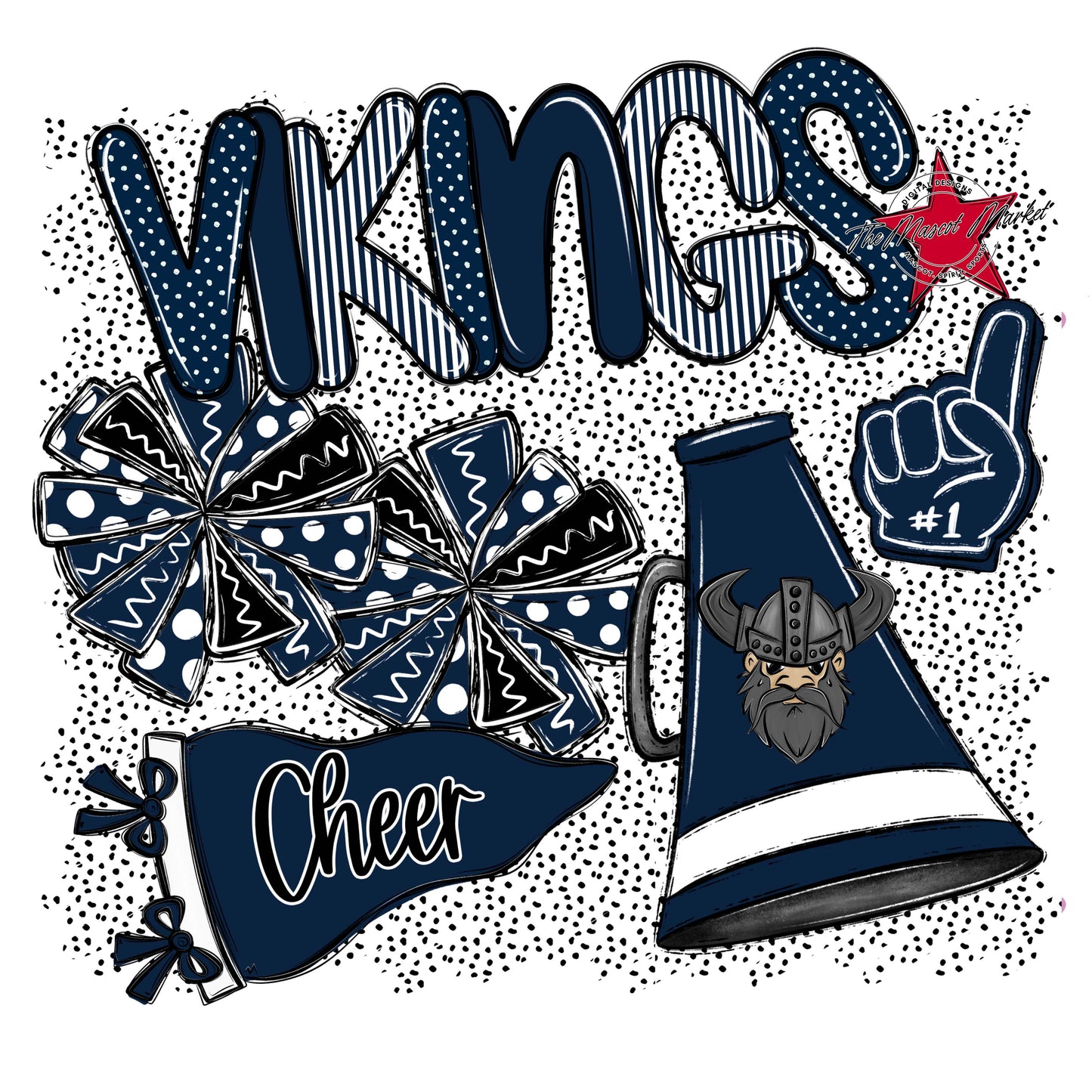 Vikings Cheer Spirit-Navy