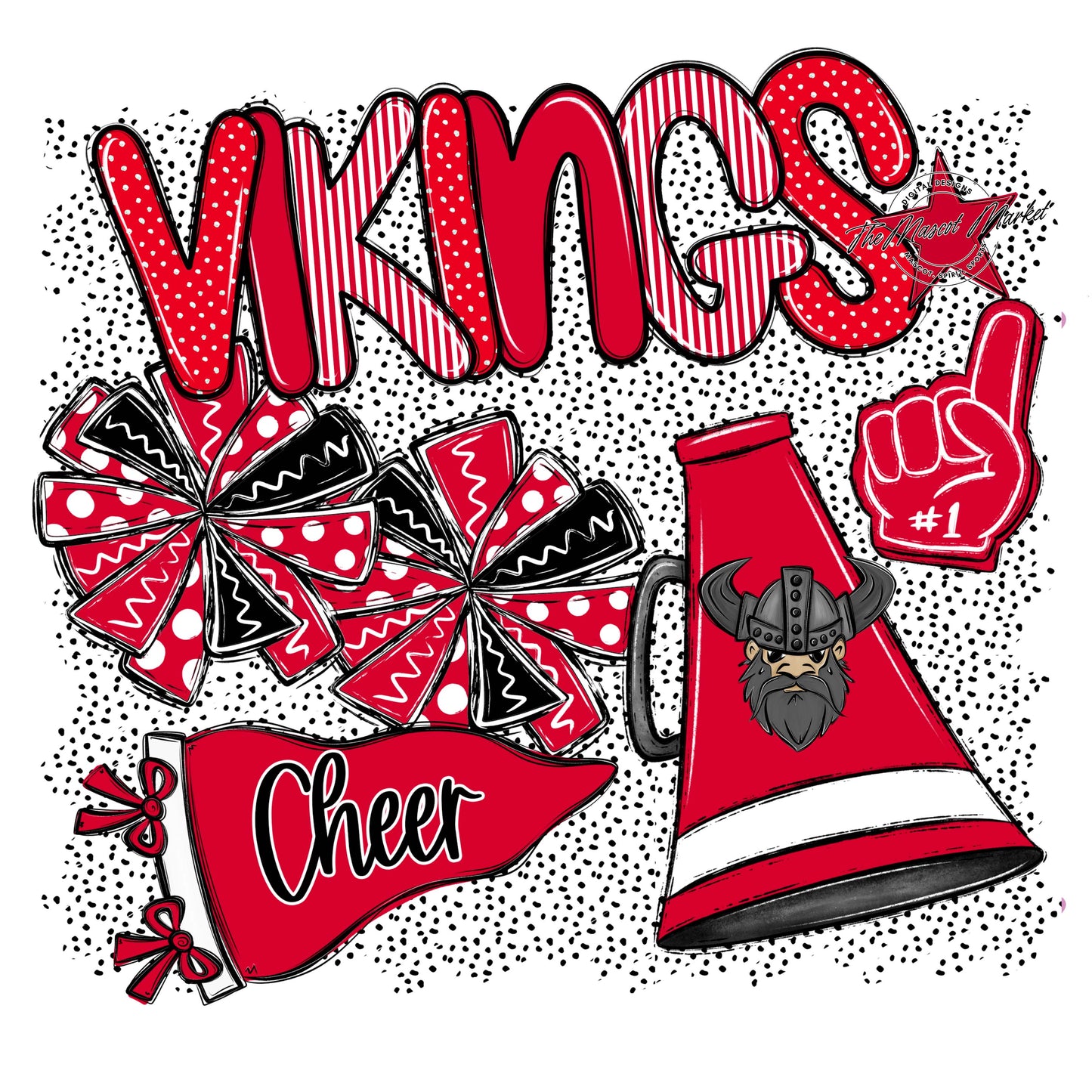 Vikings Cheer Spirit-Red