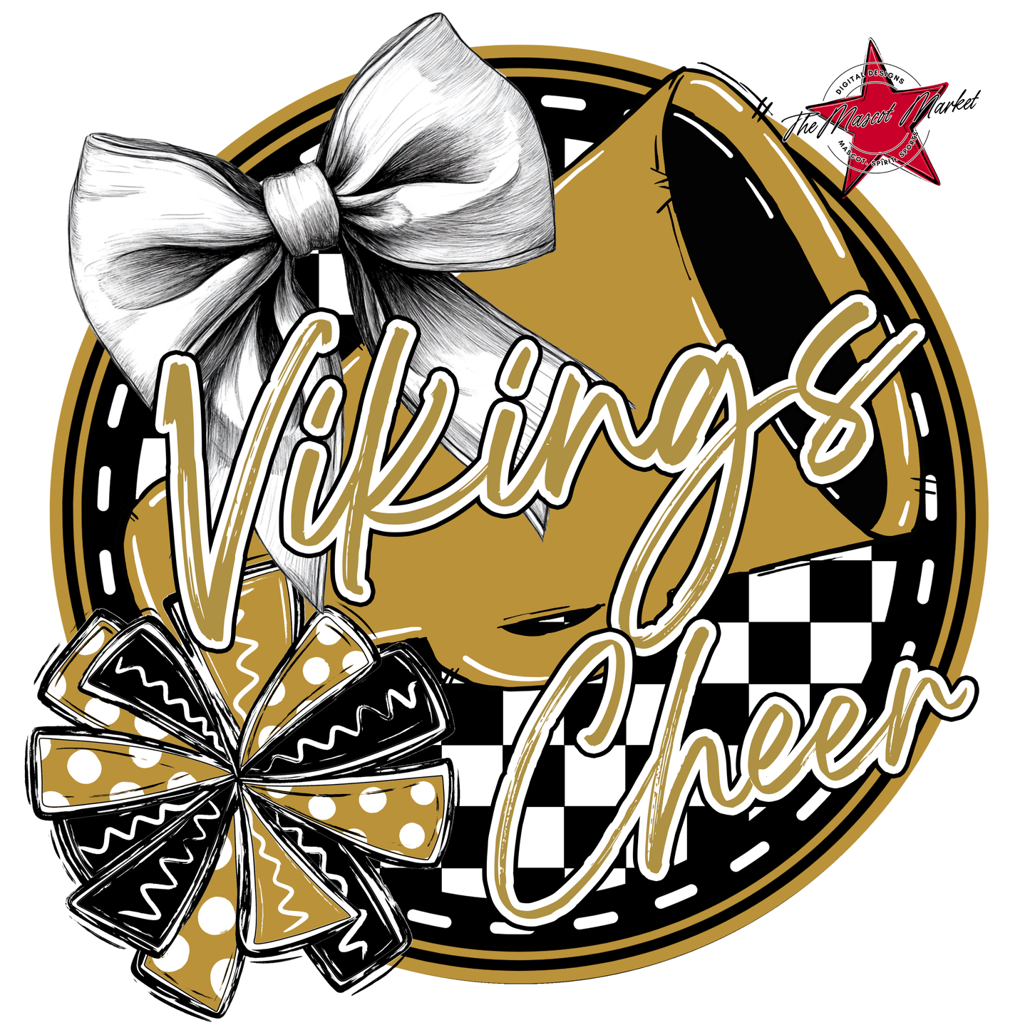 Vikings Circle Cheer Design-Gold