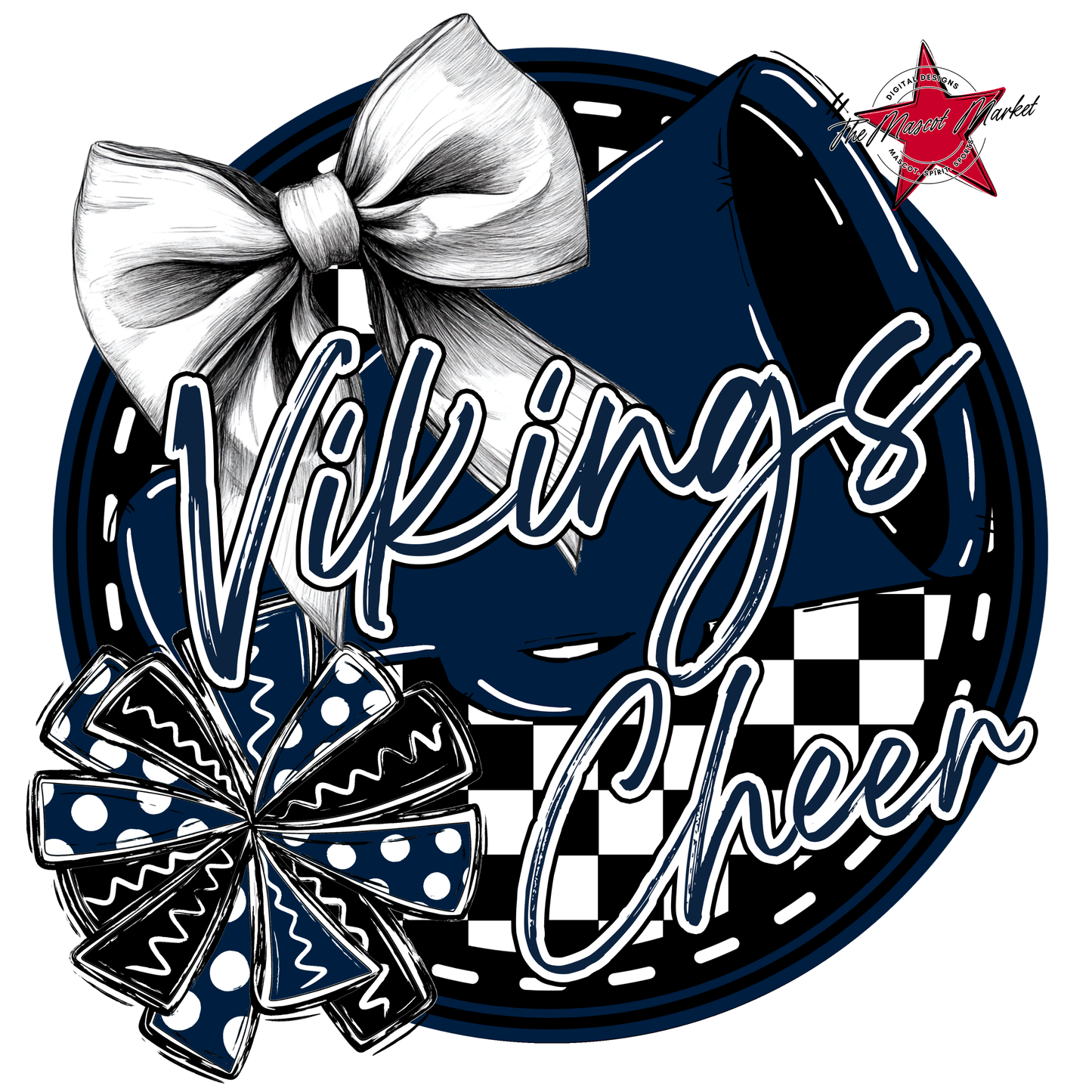 Vikings Circle Cheer Design-Navy