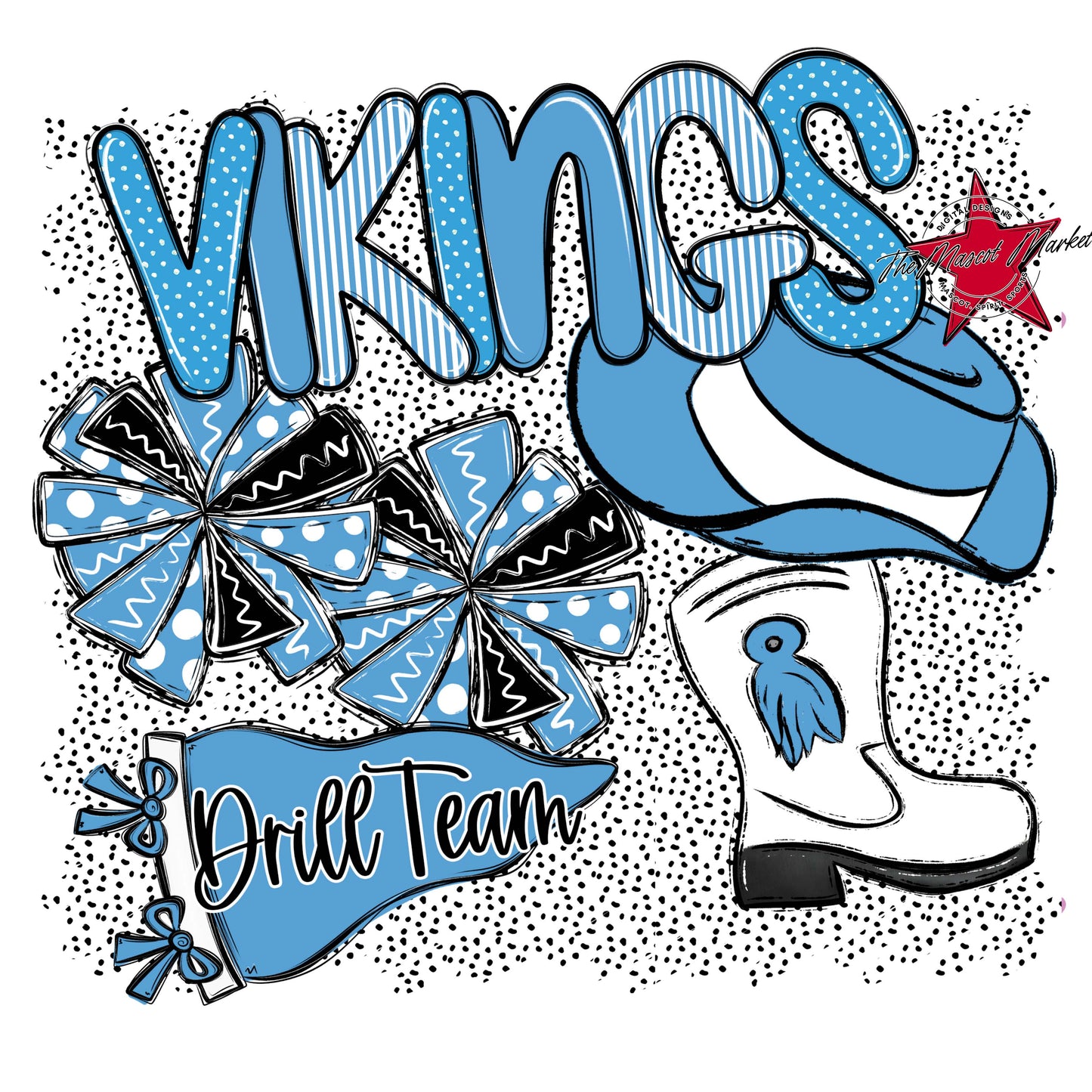 Vikings Drillteam Spirit-Carolina Blue