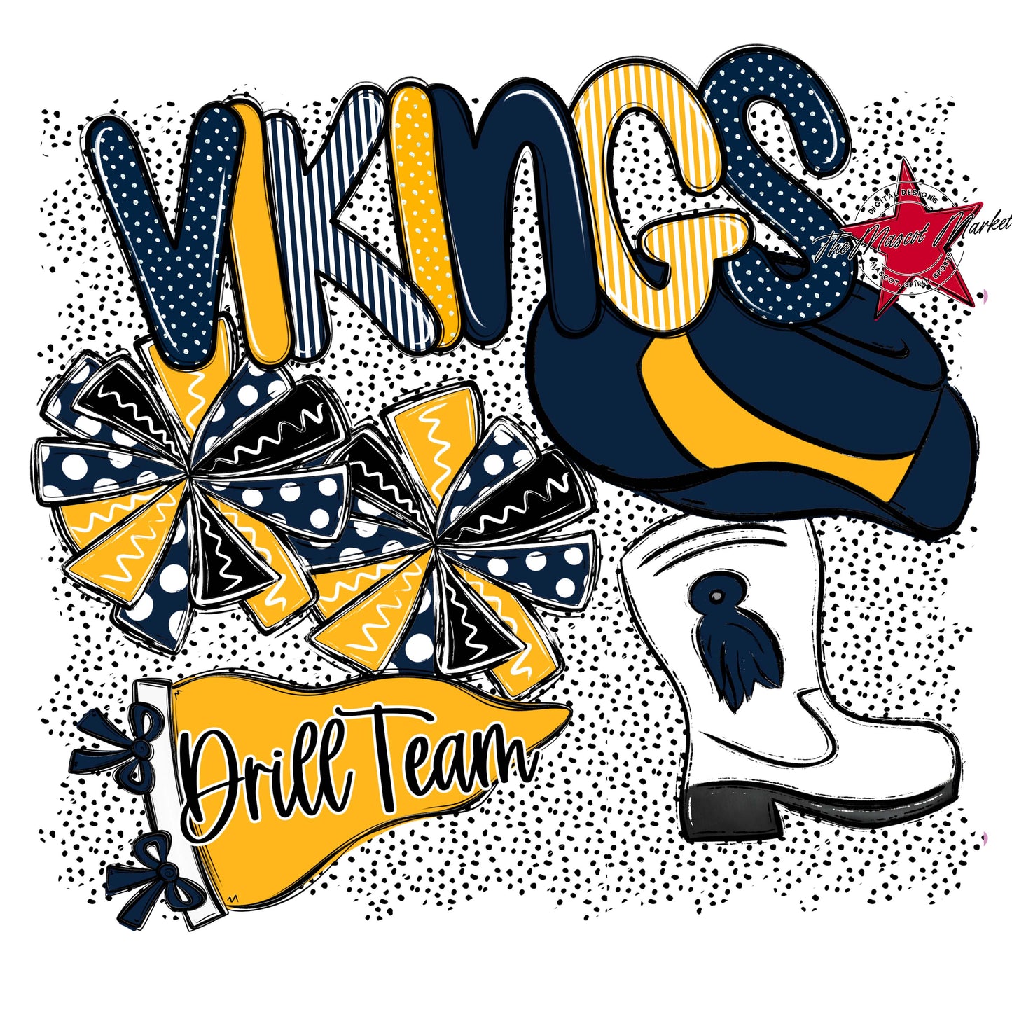 Vikings Drillteam Spirit-Navy & Yellow