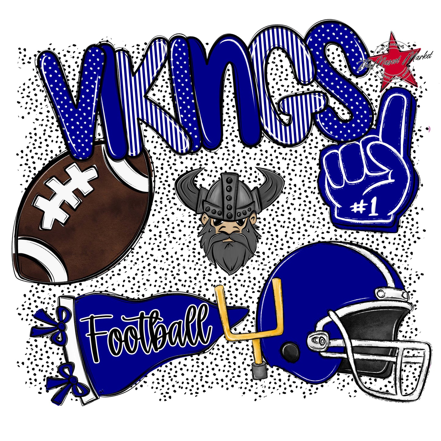 Vikings Football Spirit-Blue