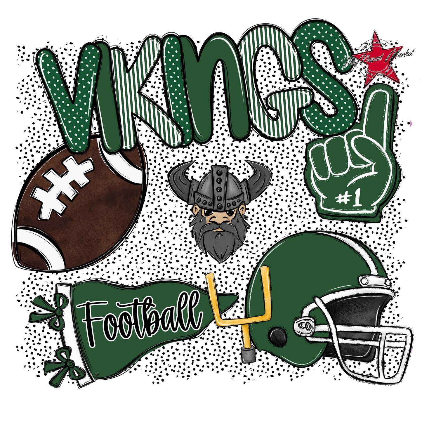 Vikings Football Spirit-Green