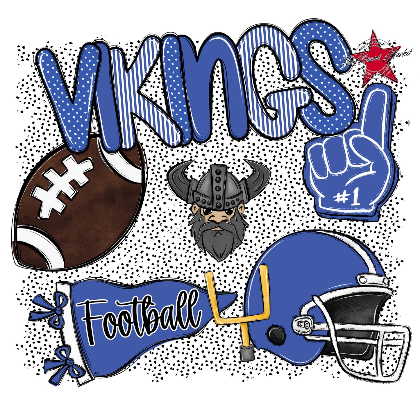 Vikings Football Spirit-Off Blue