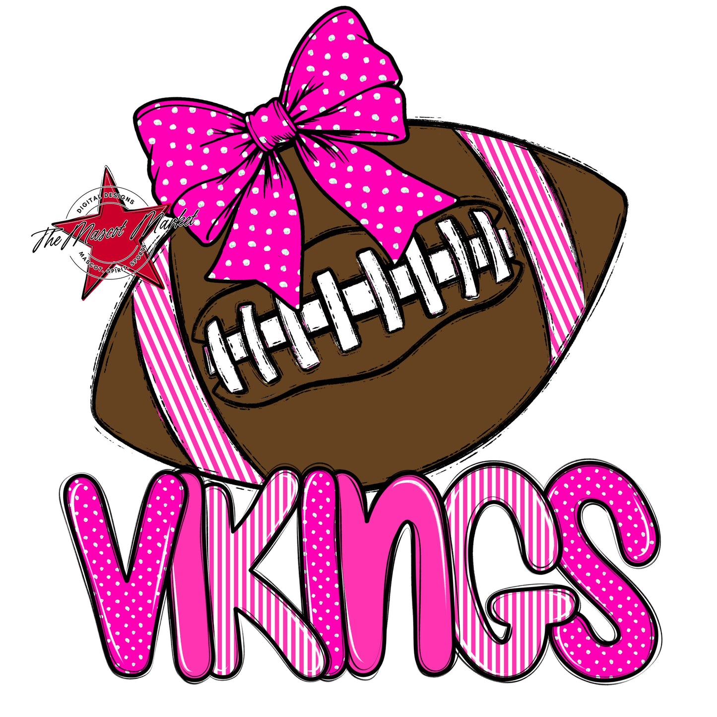 Vikings Football Spirit Design-Pink