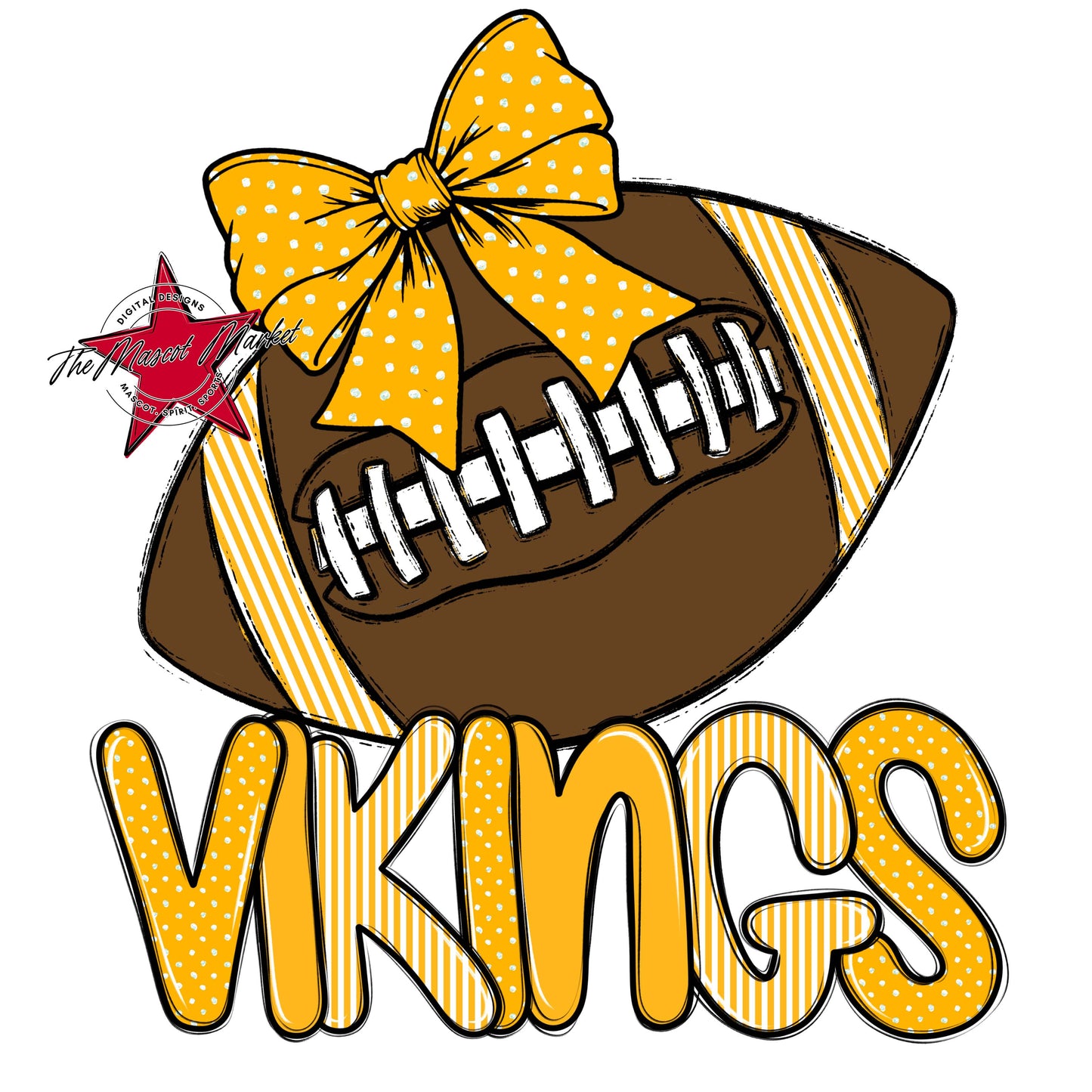 Vikings Football Spirit Design-Yellow