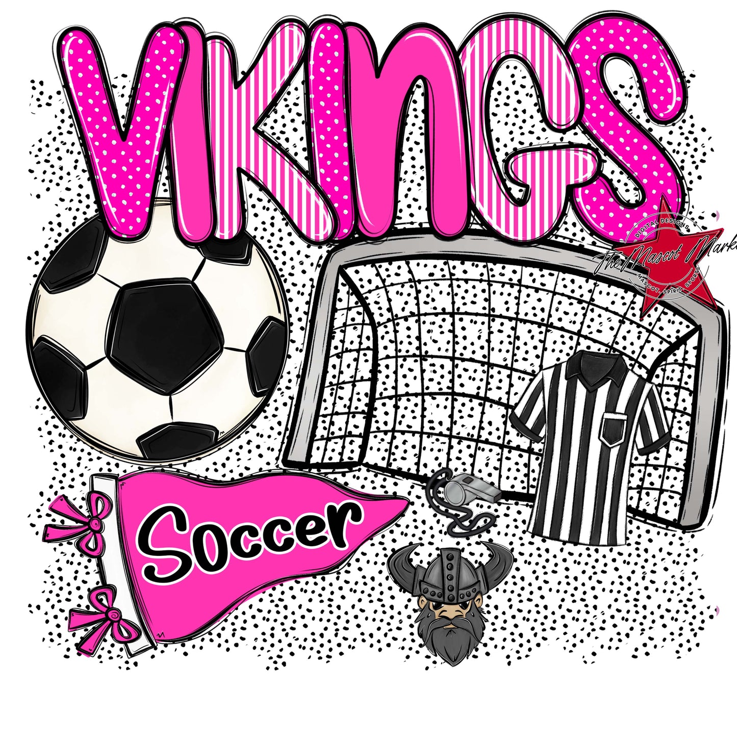 Vikings Soccer Spirit-Pink