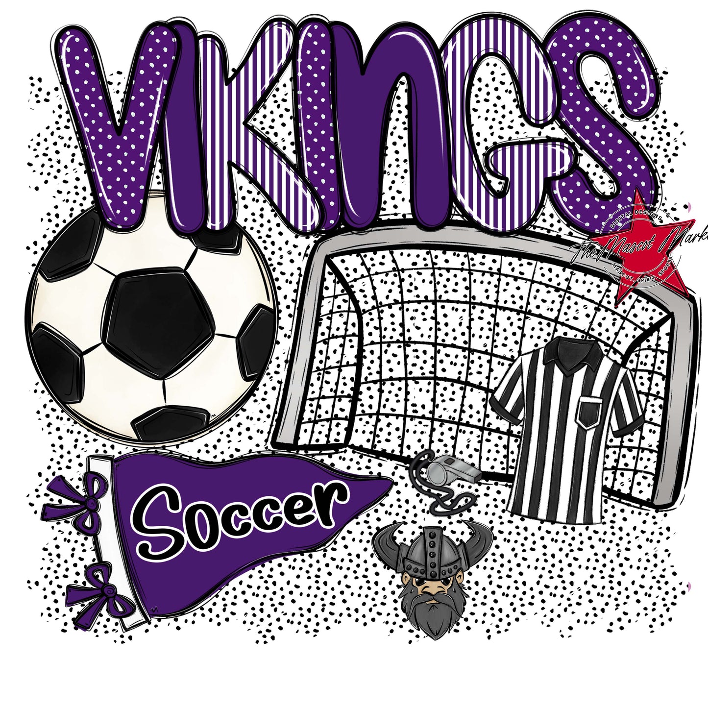 Vikings Soccer Spirit-Purple