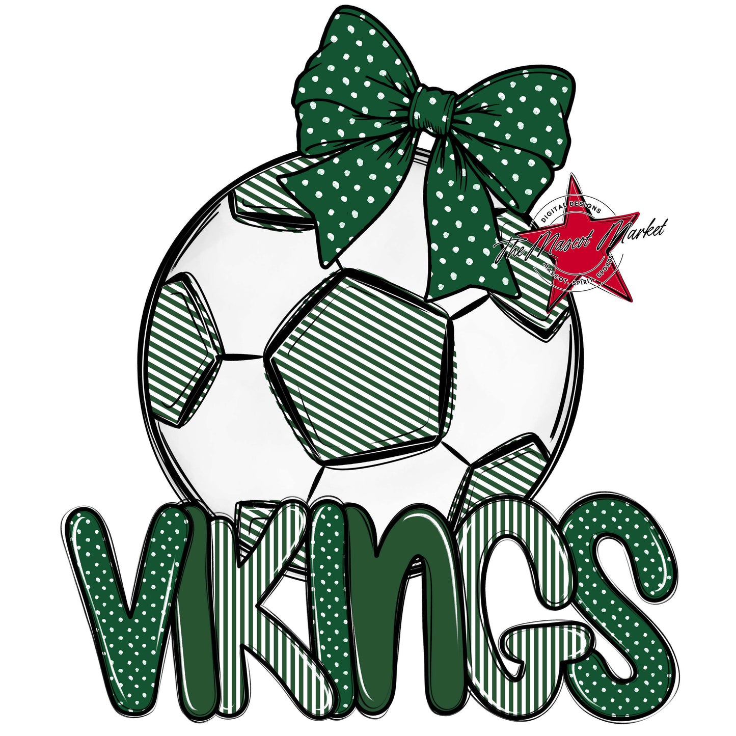 Vikings Soccer Spirit Design-Green