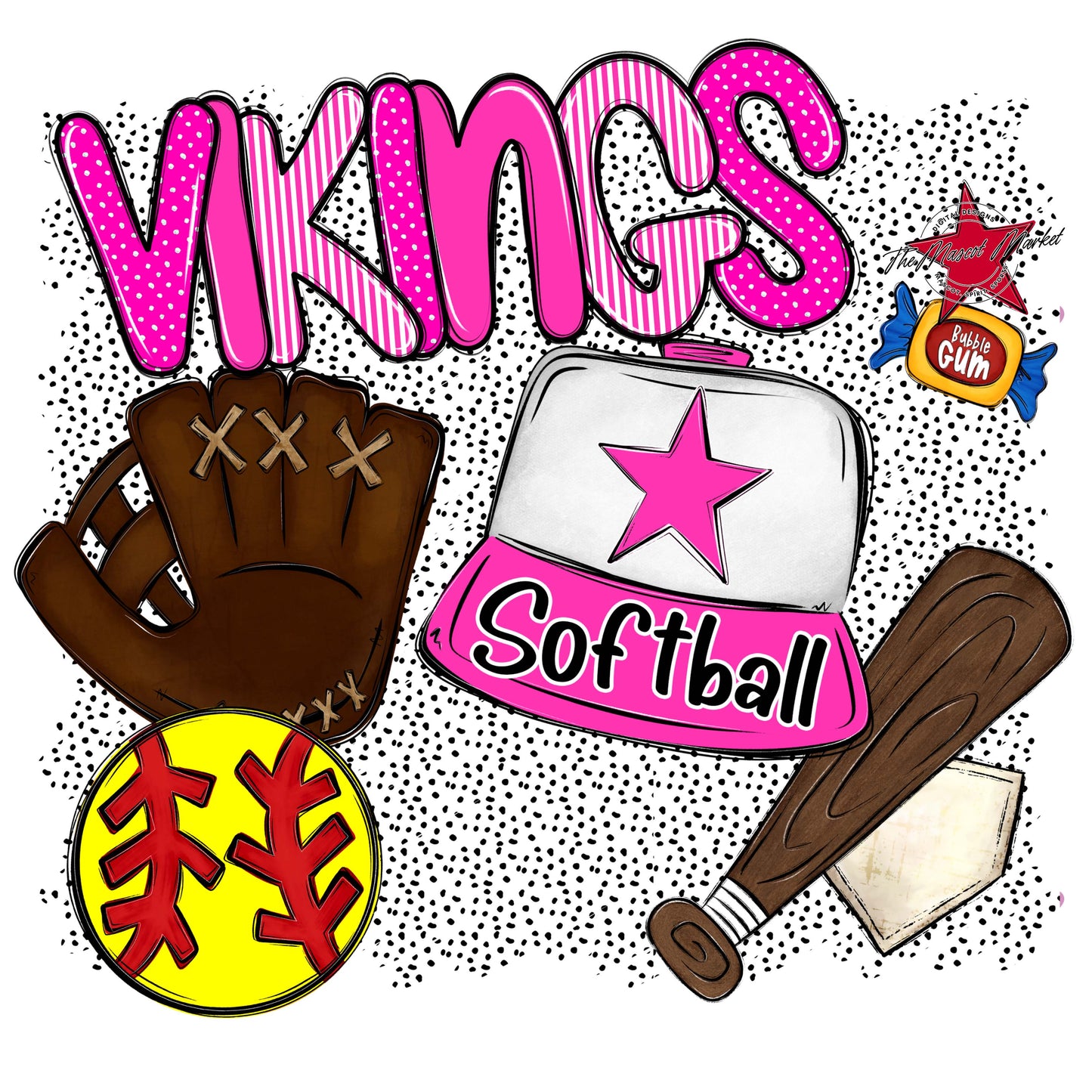 Vikings Softball Spirit-Pink