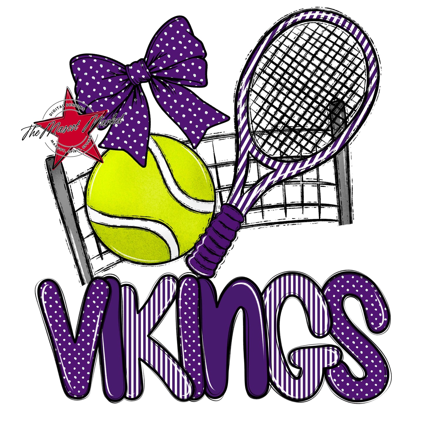 Vikings Tennis Spirit Design-Purple