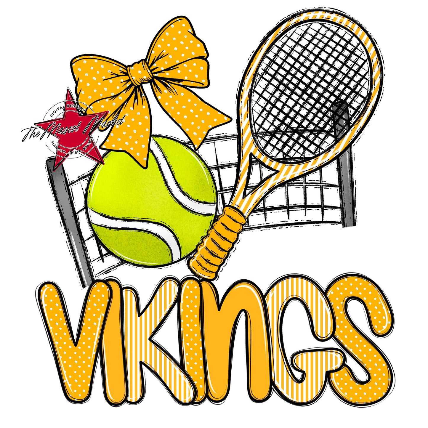 Vikings Tennis Spirit Design-Yellow