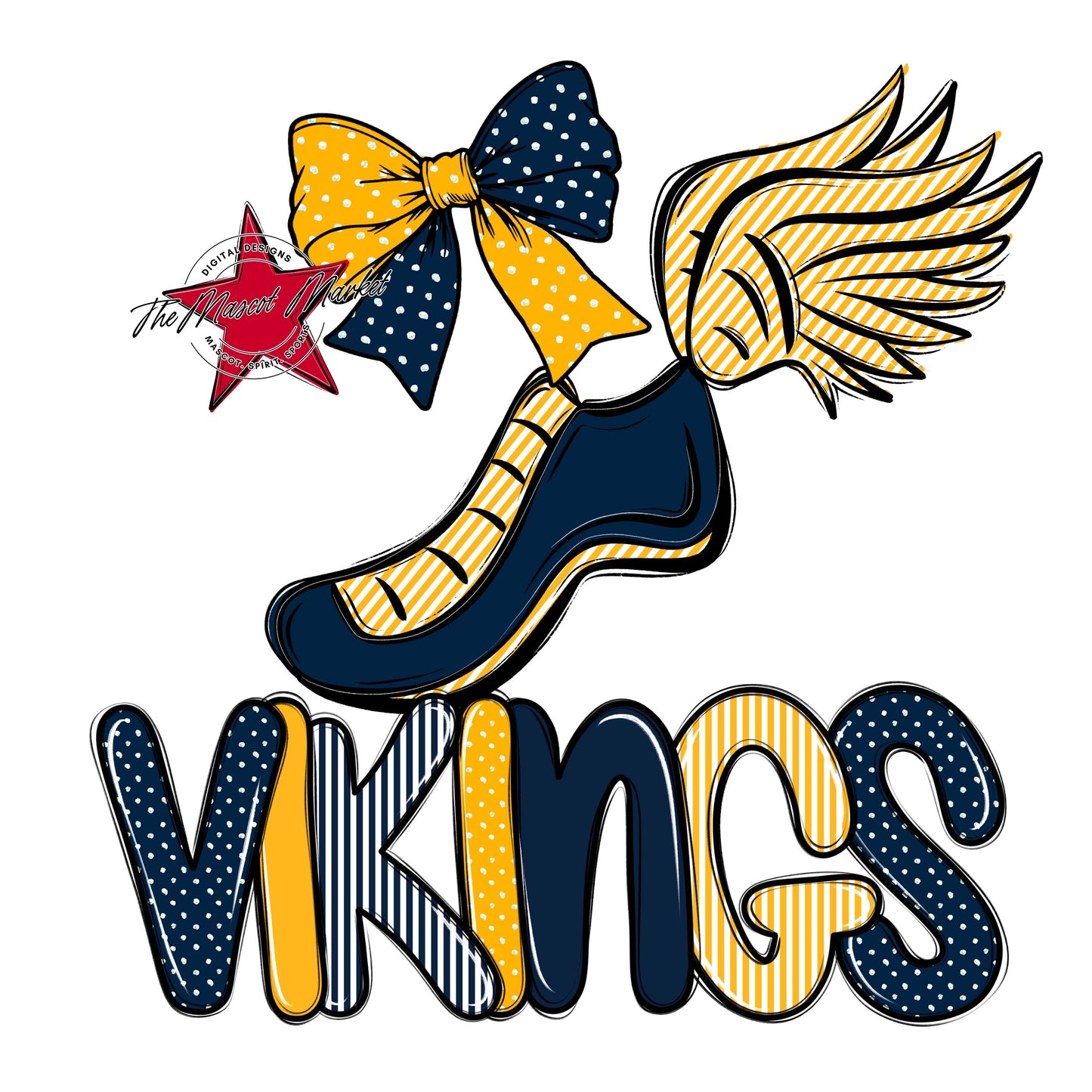 Vikings Track Spirit Design-Navy & Yellow