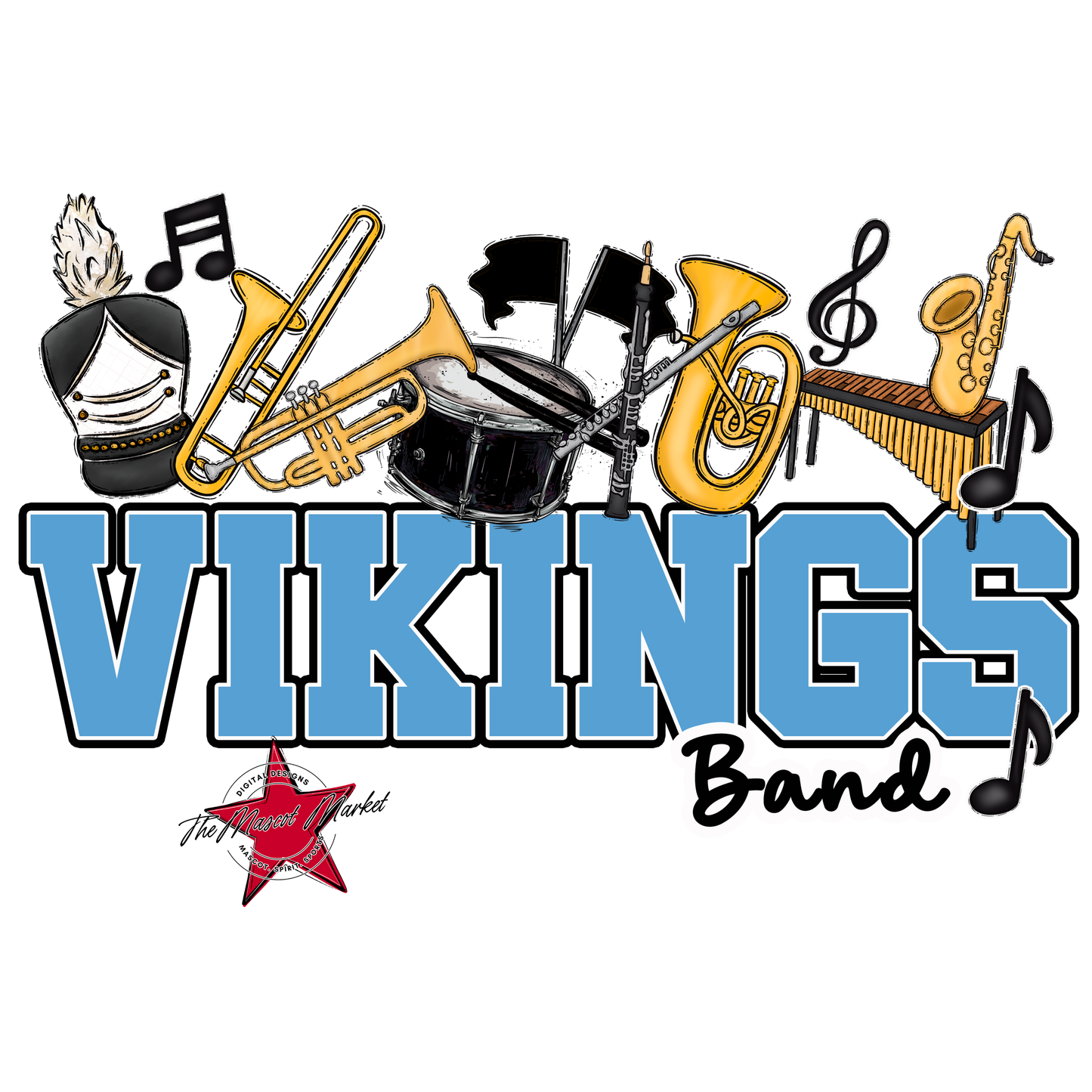 Vikings Varsity Band-Carolina Blue