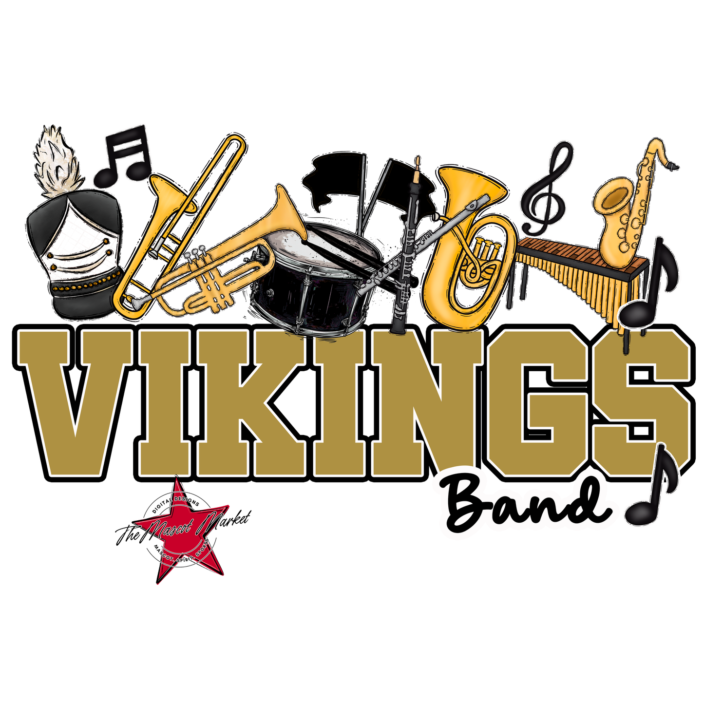 Vikings Varsity Band-Gold
