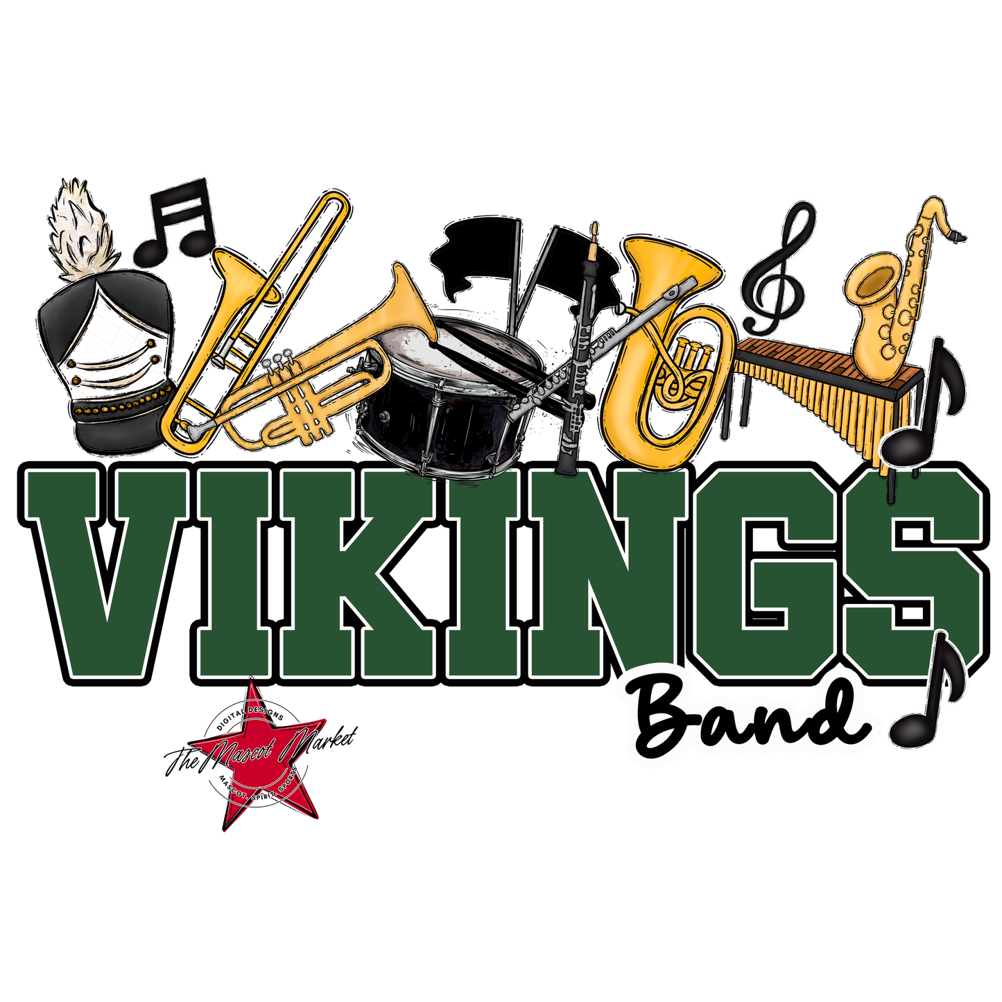 Vikings Varsity Band-Green