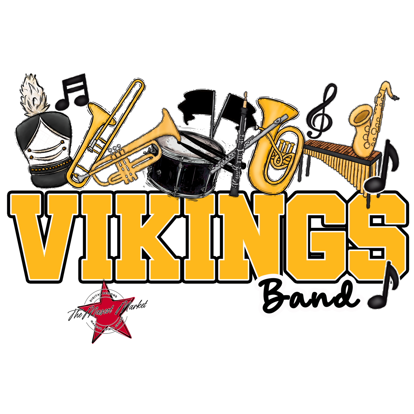 Vikings Varsity Band-Yellow