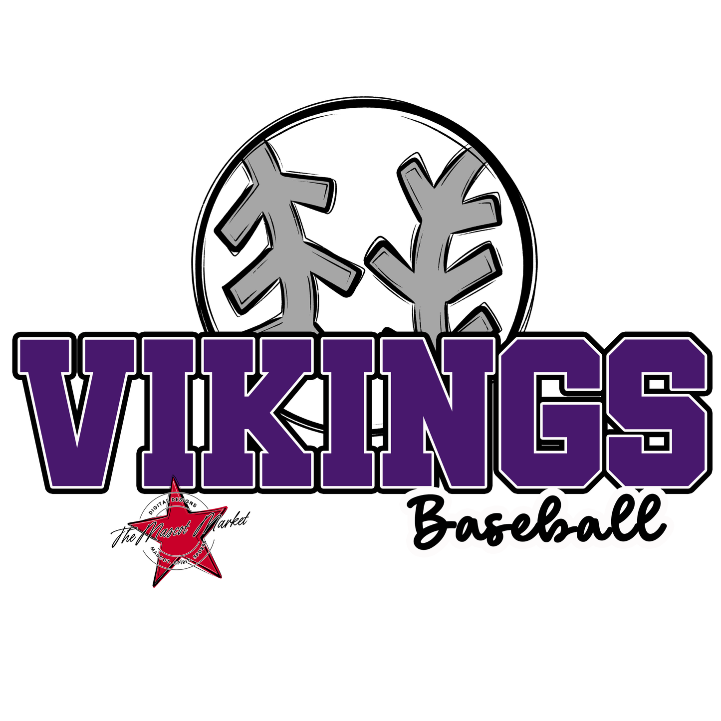 Vikings Varsity Baseball-Purple