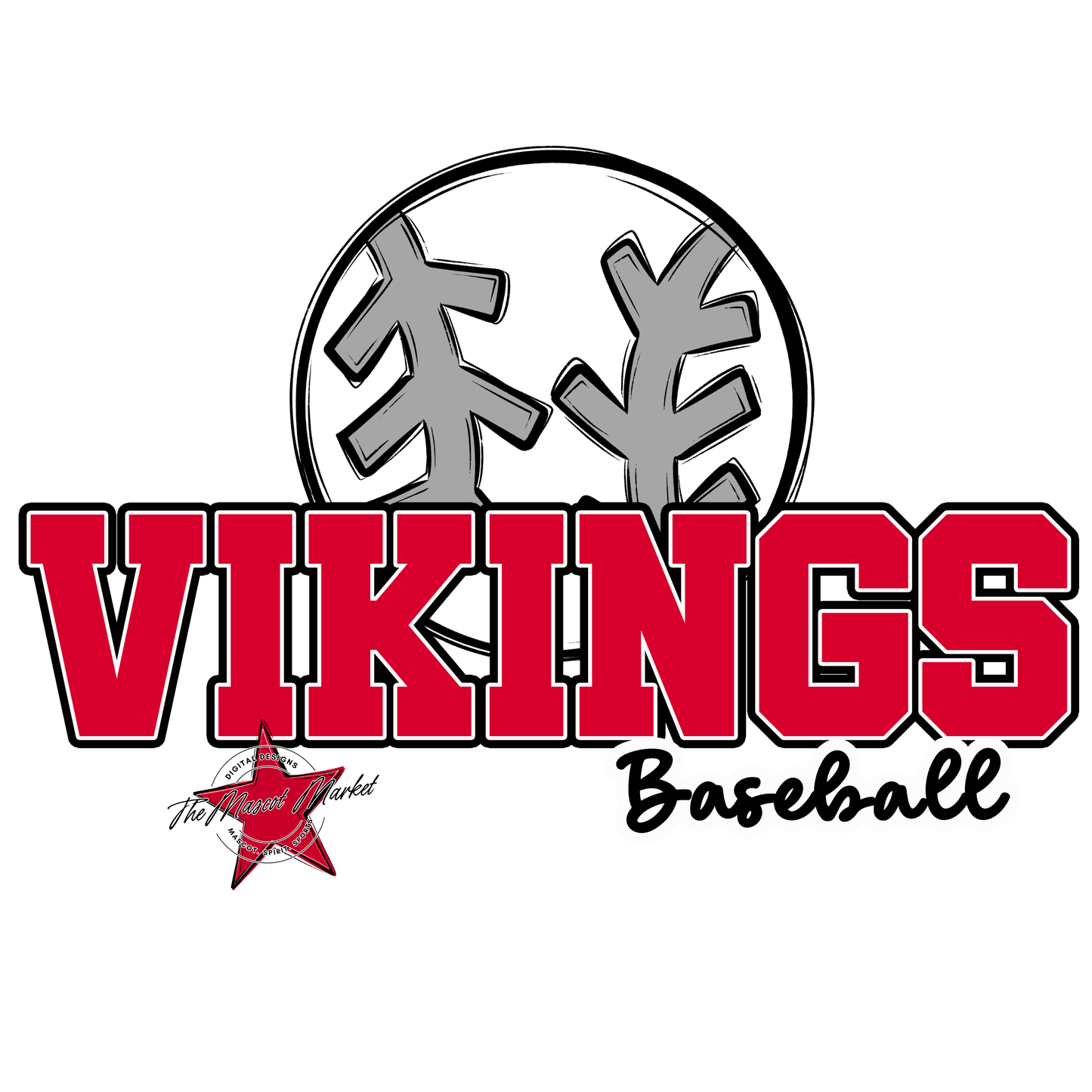 Vikings Varsity Baseball-Red