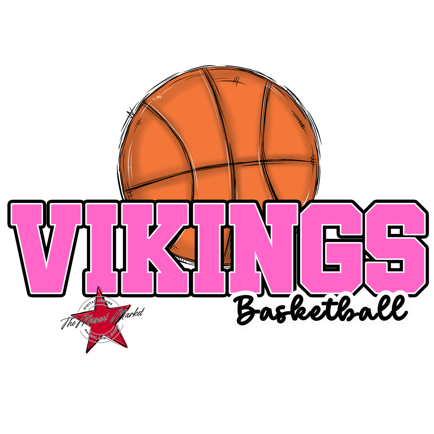 Vikings Varsity Basketball-Baby Pink