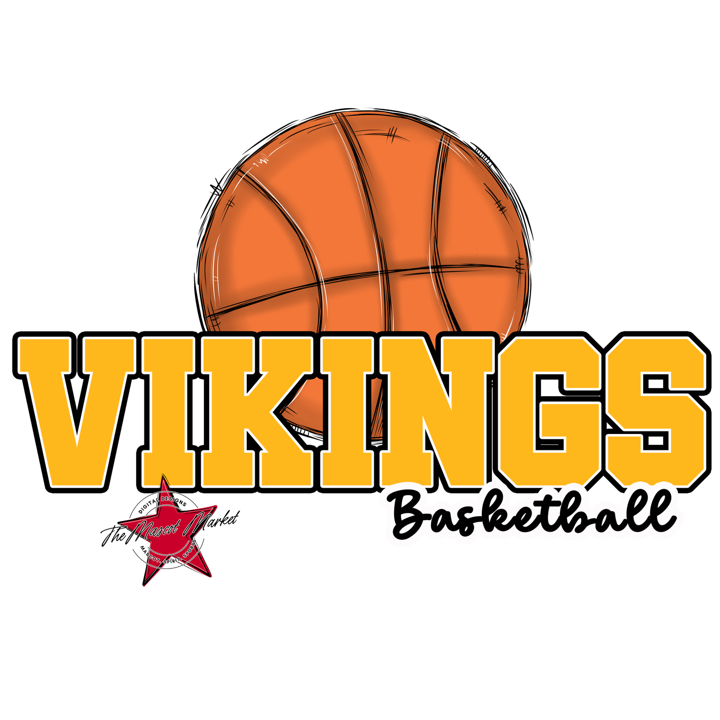Vikings Varsity Basketball-Yellow