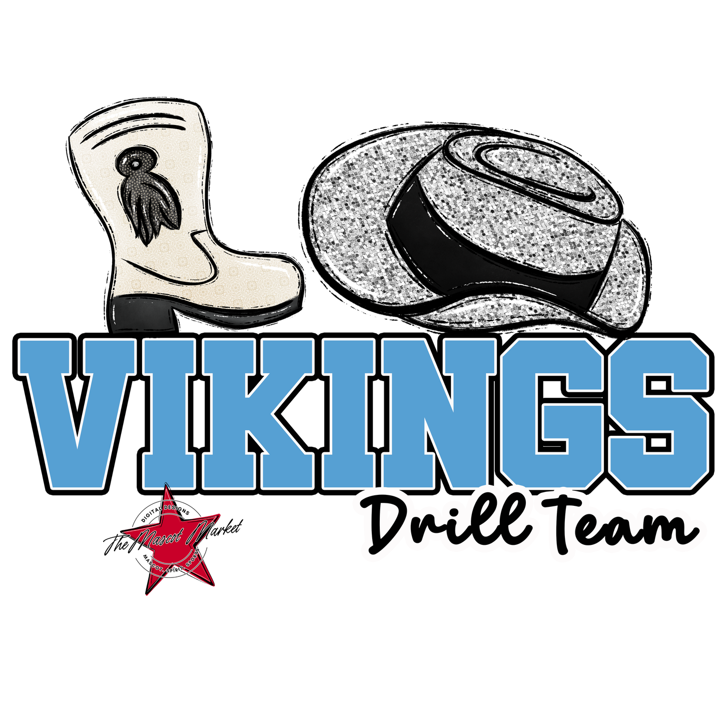 Vikings Varsity Drillteam-Carolina Blue