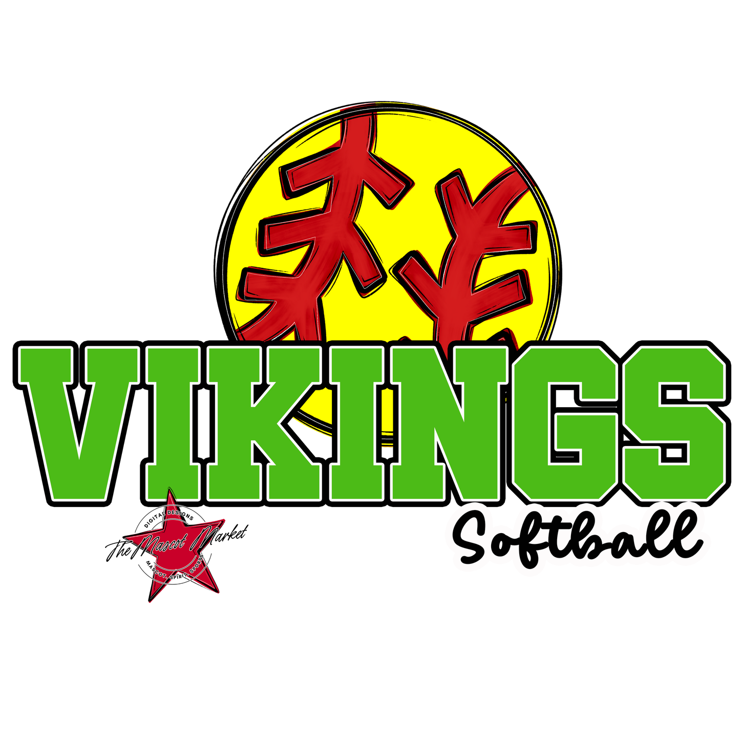 Vikings Varsity Softball-Bright Green
