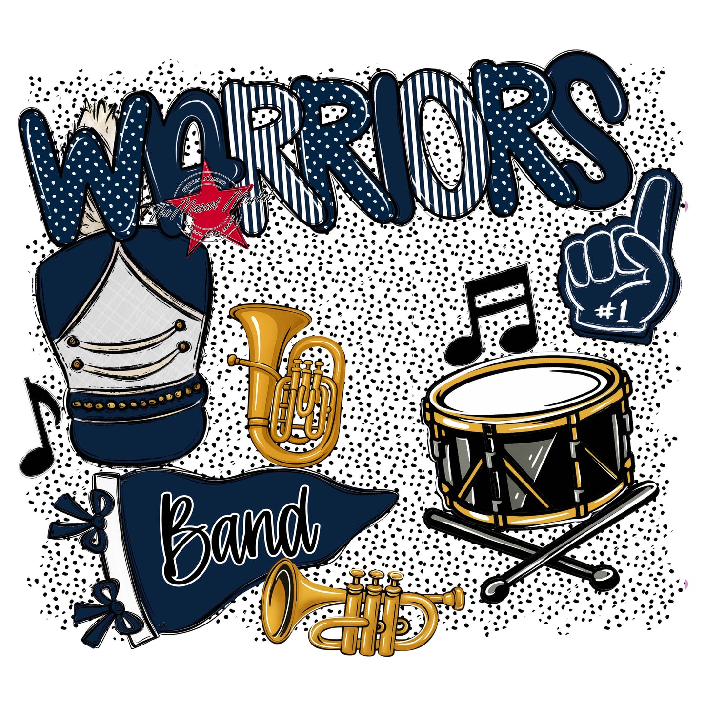 Warriors Band Spirit-Navy