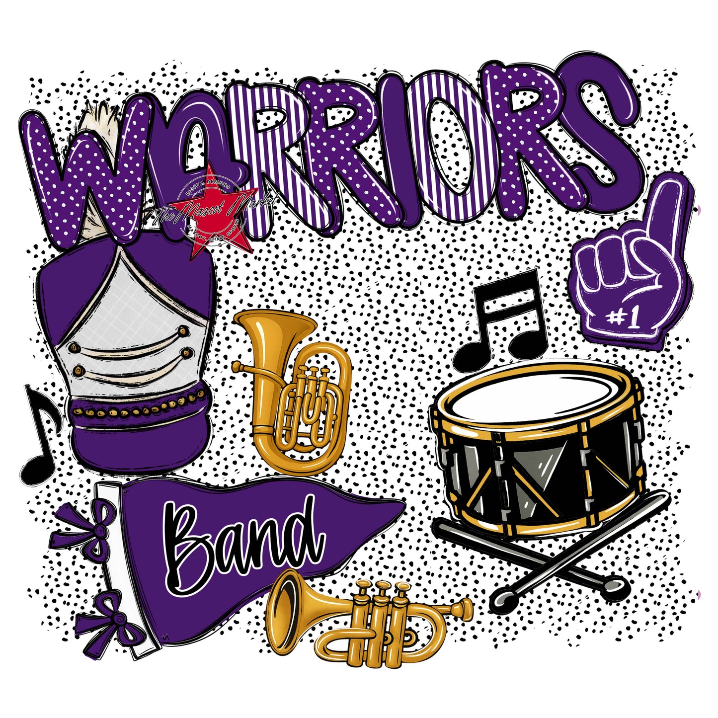 Warriors Band Spirit-Purple