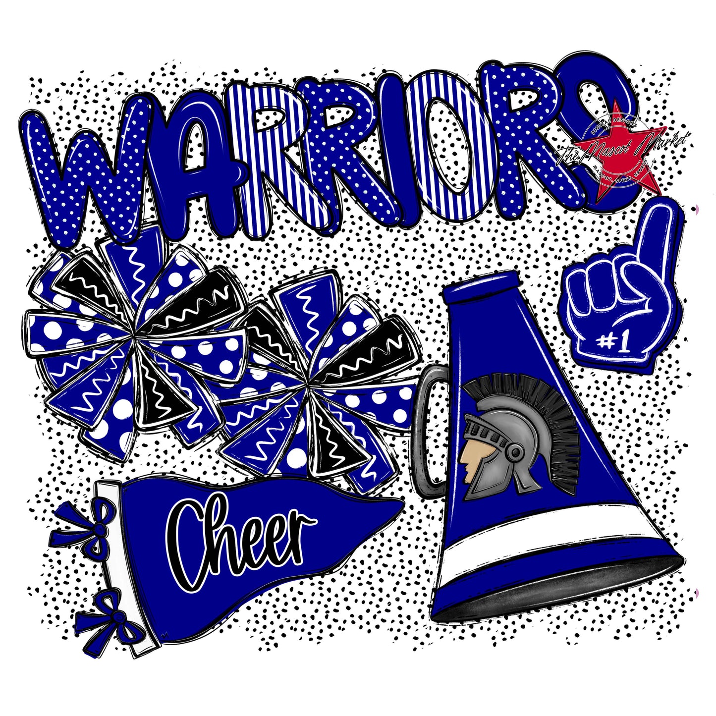 Warriors Cheer Spirit-Blue